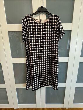 Altea Black and Brown Polka Circle Dress